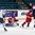 KAMLOOPS, BC - MARCH 28: Russia's Nadezhda Morozova #1 can't stop the shot by Finland's Jenni Hiirikoski #6 while Petra Nieminen #11 looks on and Rosa Lindstedt #4 battles with Yekaterina Nikolayeva #4 during preliminary round action at the 2016 IIHF Ice Hockey Women's World Championship. (Photo by Andre Ringuette/HHOF-IIHF Images)

